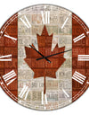 Canada License Plate Flag - Oversized Traditional Wall Clock