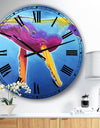 Humpback Whale - Rainbow - Large Nautical & Coastal Wall Clock