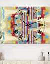 Abstract II single - Large Mid-Century Wall Clock - 3 Panels