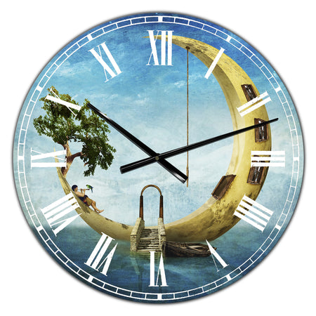 Home Sweet Moon - Large Modern Wall Clock