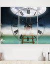 Reach for the Moon - Large Modern Wall Clock - 3 Panels