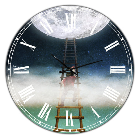 Reach for the Moon - Oversized Modern Wall Clock