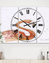 Pink Flamingo - Oversized Cottage Wall Clock - 3 Panels