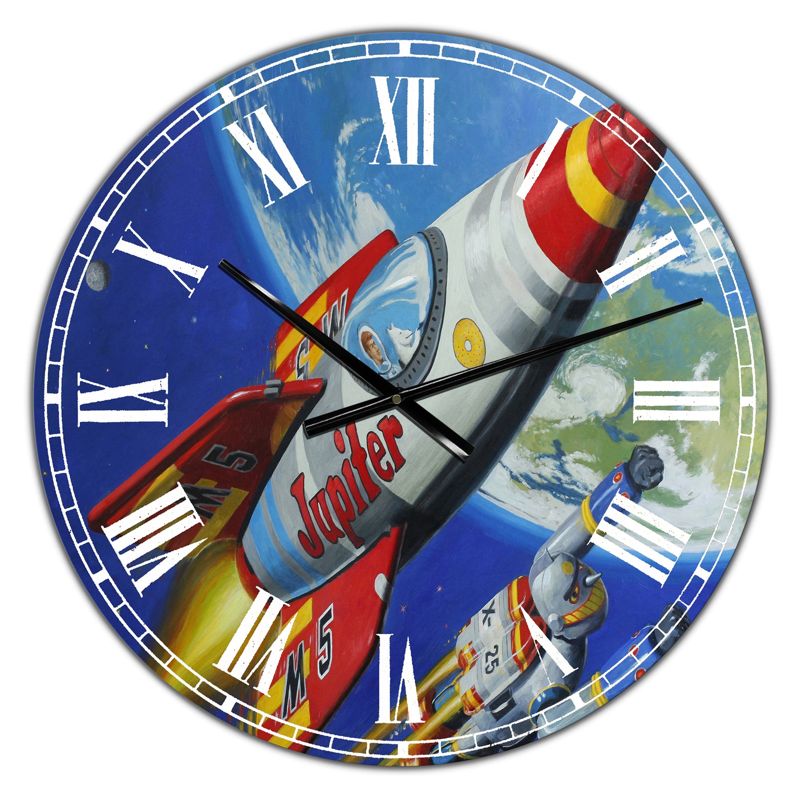 Space Patrol 2 - Large Modern Wall Clock