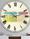 Cubist Color Composition II - Oversized Mid-Century Wall Clock