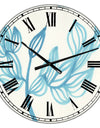 Blooming Blue - Large Mid-Century Wall Clock