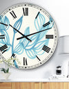 Blooming Blue - Large Mid-Century Wall Clock