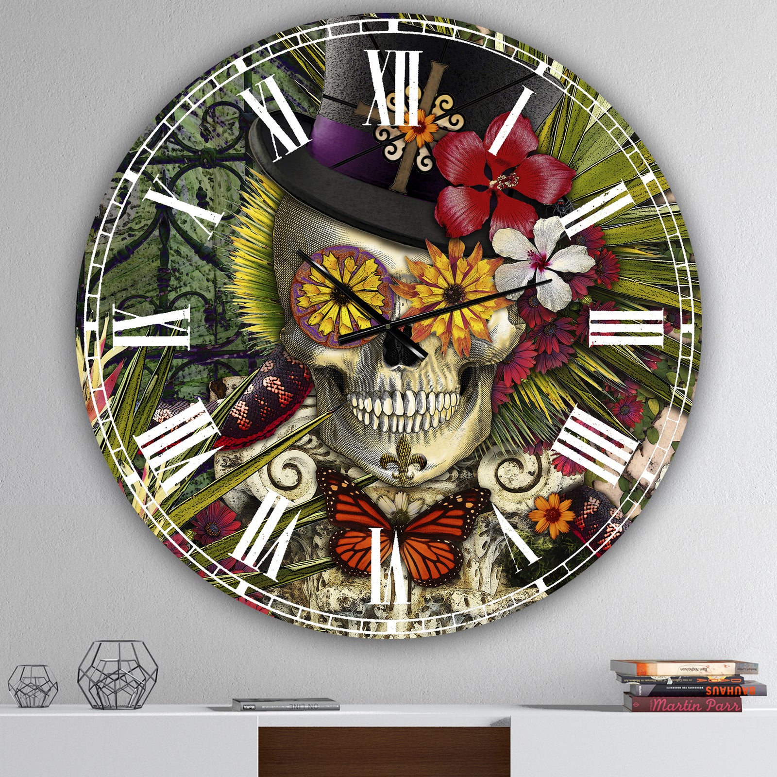 Baron in Bloom - Oversized Modern Wall Clock