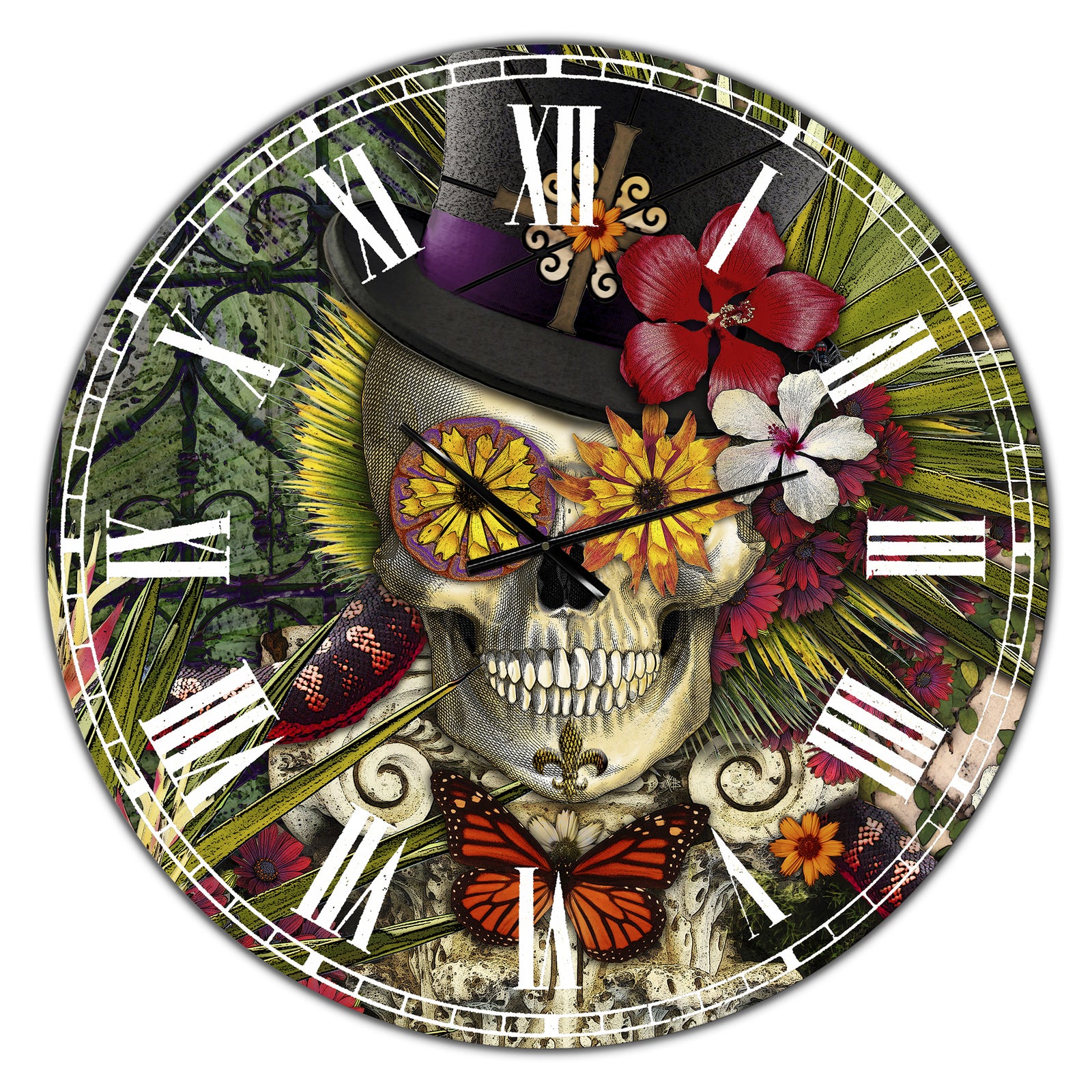 Baron in Bloom - Oversized Modern Wall Clock