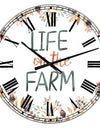 Life On The Farm - Large Cottage Wall Clock