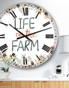 Life On The Farm - Large Cottage Wall Clock