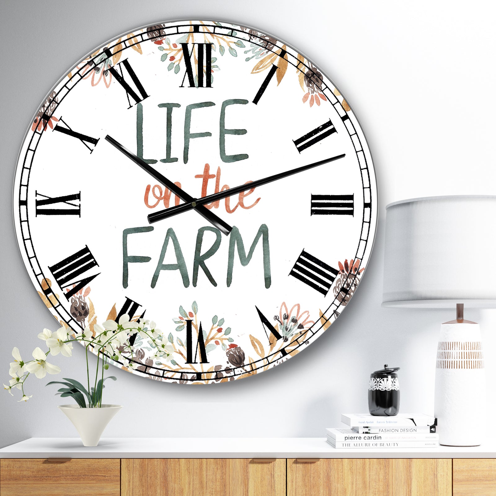 Life On The Farm - Large Cottage Wall Clock