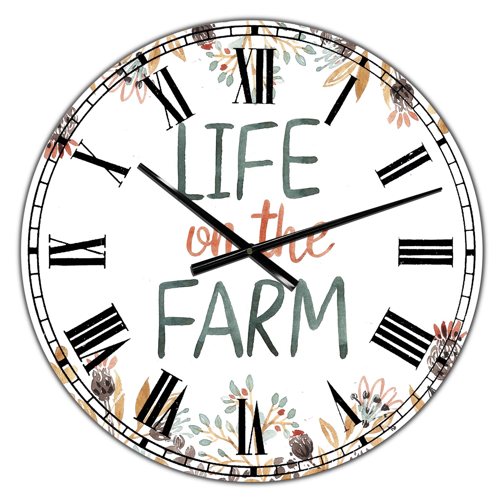Life On The Farm - Large Cottage Wall Clock