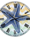 Chevron-star fish-7914 - Large Nautical & Coastal Wall Clock