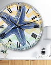 Chevron-star fish-7914 - Large Nautical & Coastal Wall Clock