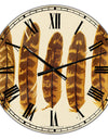 Five Pheasant Feathers  - Large Cottage Wall Clock