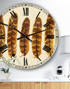 Five Pheasant Feathers  - Large Cottage Wall Clock