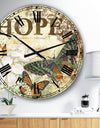 Inspirational Butterflies Hope - Large Cottage Wall Clock