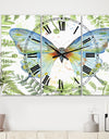 Porch & Den [Clock] Botanical Butterfly Beauty 1 - Large 3-panel Wall Clock