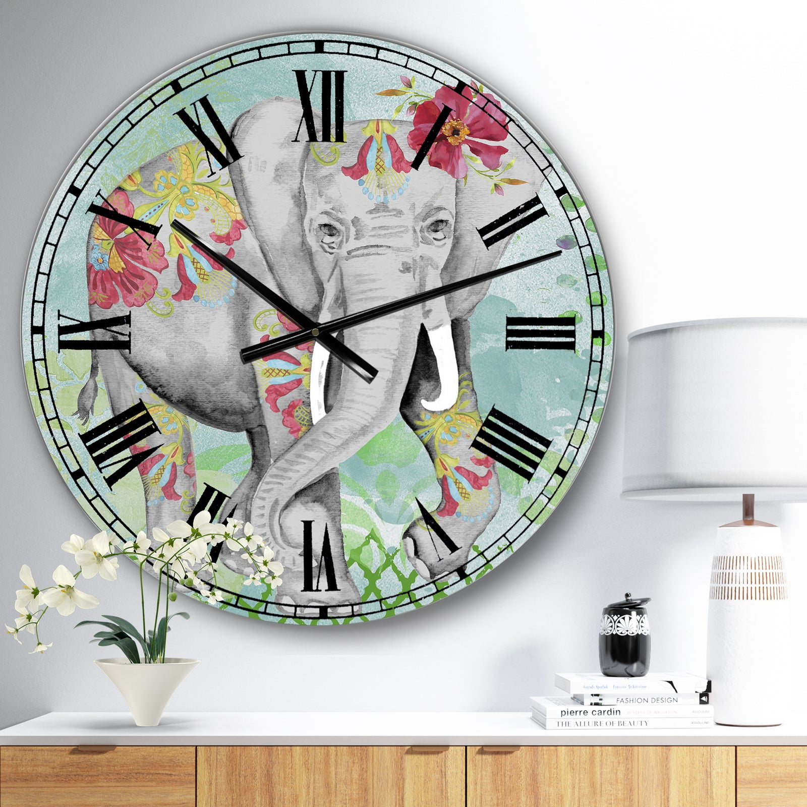 Safari Dancer - Large Cottage Wall Clock