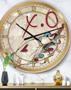 Gypsy Hippy Hand Lipstick xo - Cottage Wall Clock