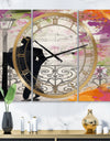 Waiting In Paris - Oversized Traditional Wall Clock - 3 Panels