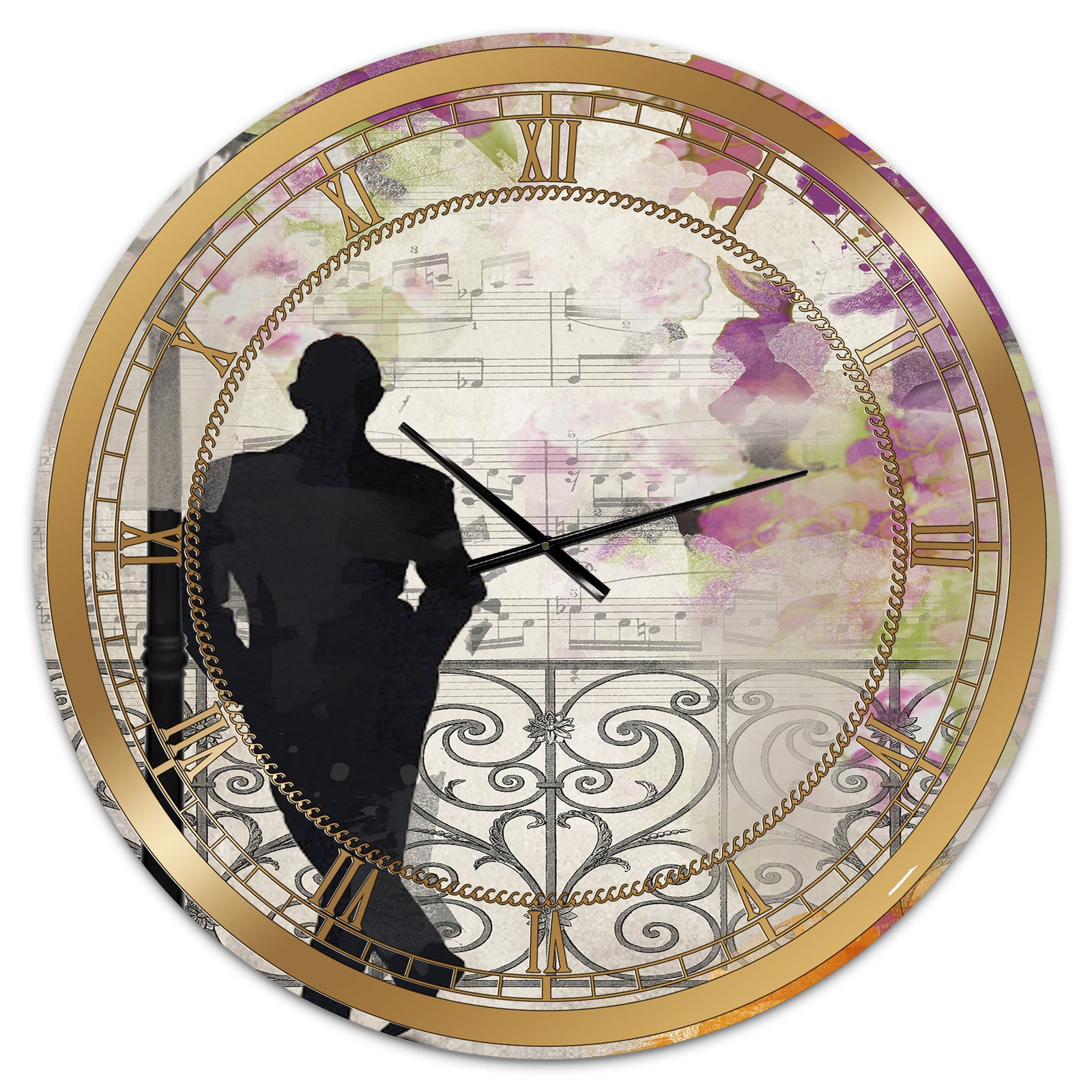 Waiting In Paris - Large Traditional Wall Clock