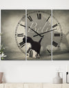 Believe Shadow I - Oversized Cottage Wall Clock - 3 Panels