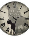 Believe Shadow I - Oversized Cottage Wall Clock