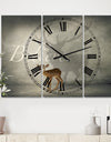 Believe Shadow III - Oversized Cottage Wall Clock - 3 Panels