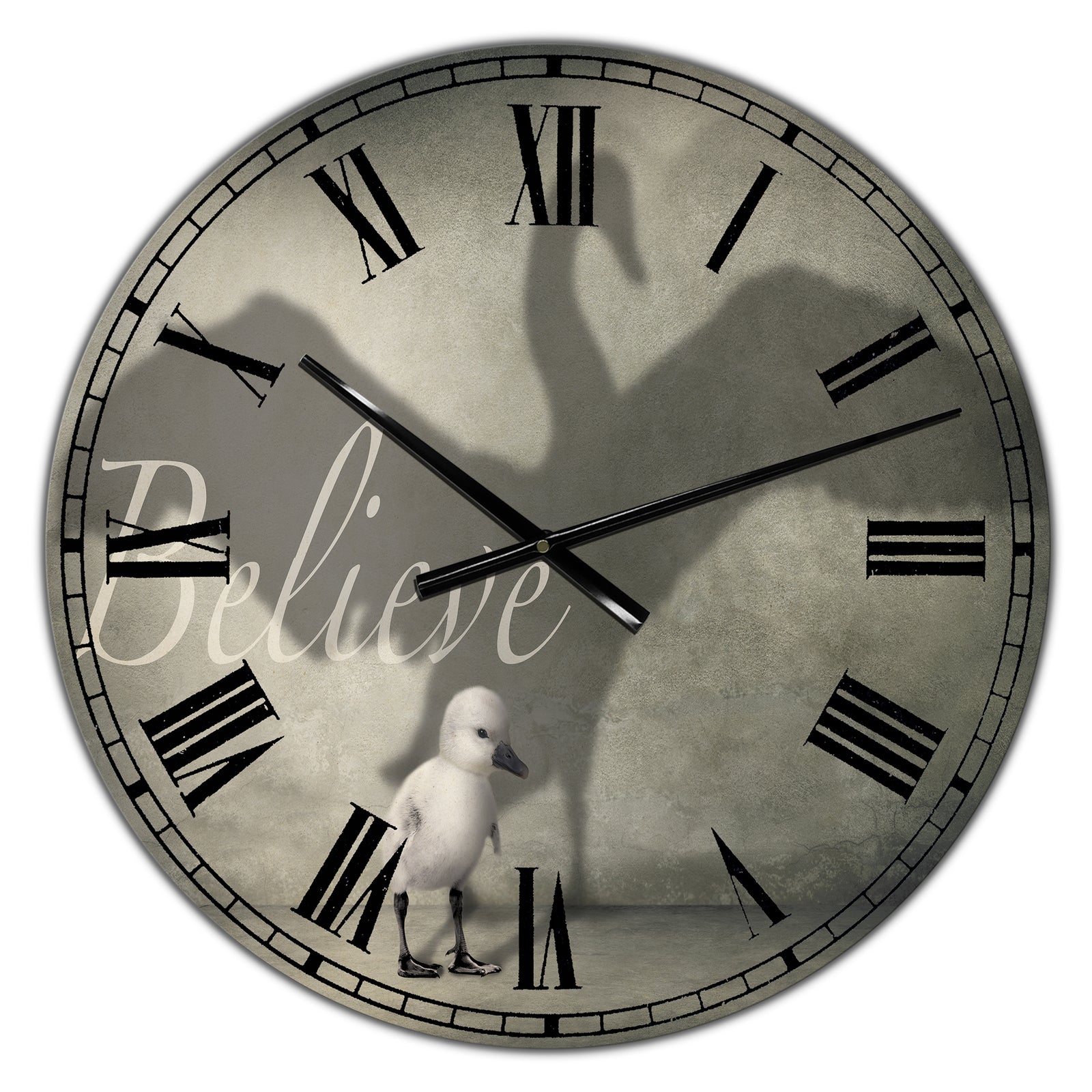 Believe Shadow IV - Large Cottage Wall Clock