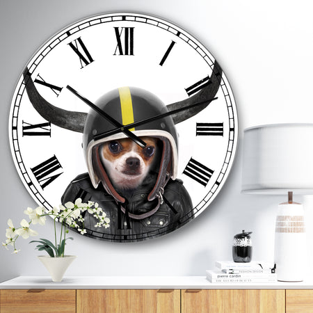 Little Dog With Attitude - Large Modern Wall Clock