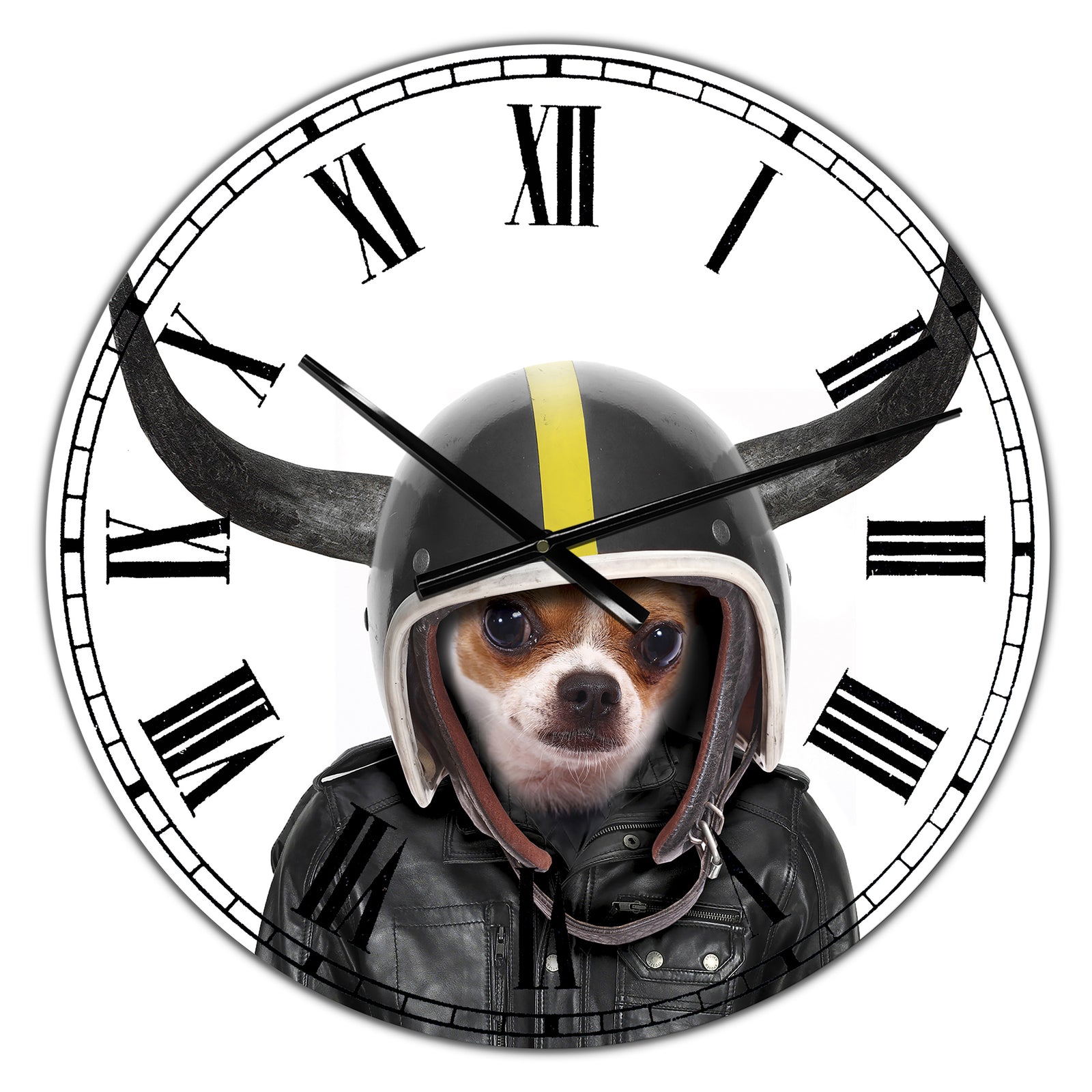 Little Dog With Attitude - Large Modern Wall Clock