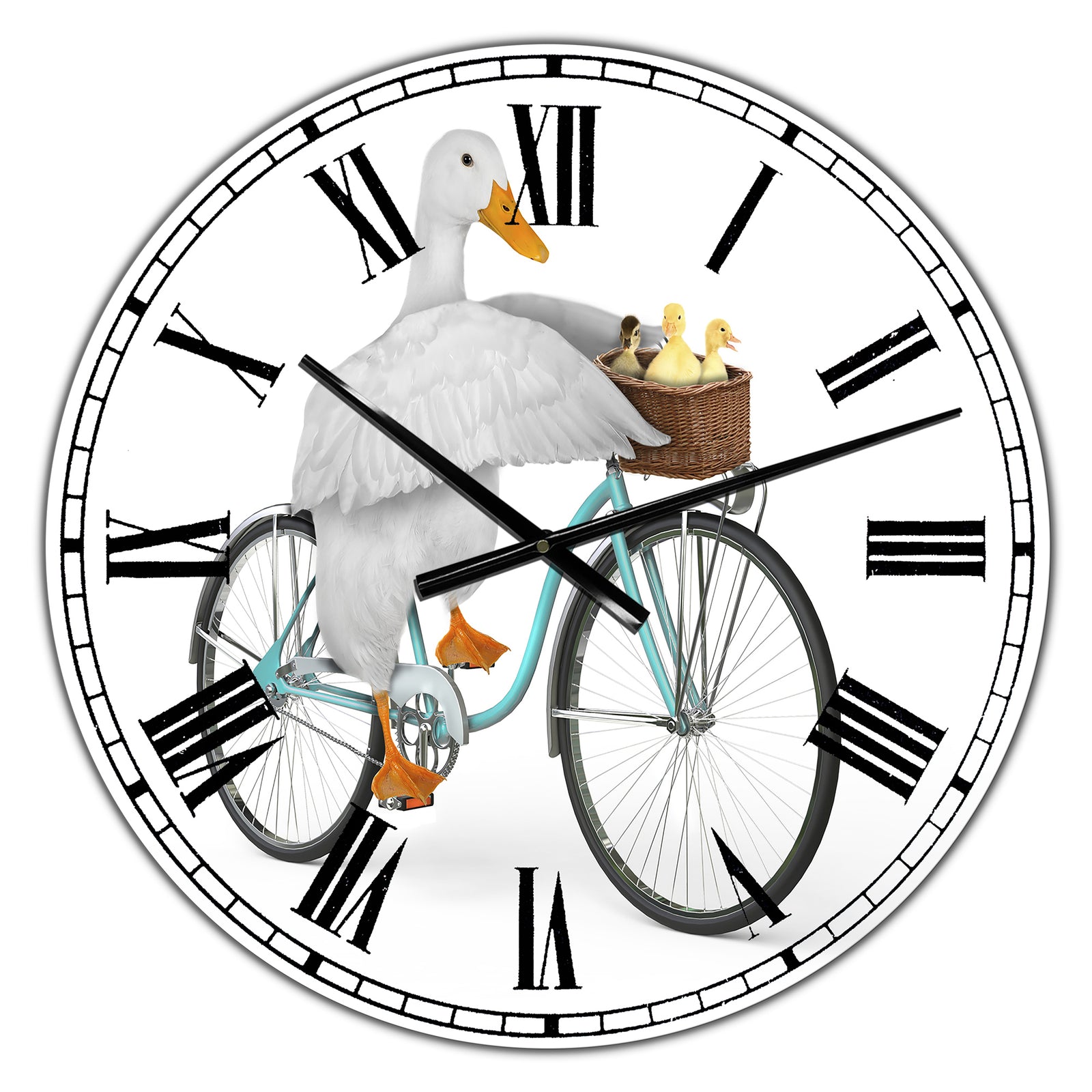 Riding Bikes - Large Modern Wall Clock