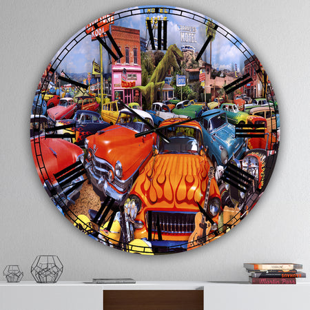 Sea Surf Drive Inn - Oversized Modern Wall Clock
