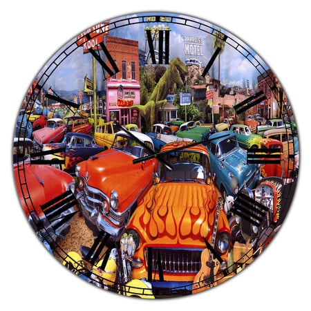 Sea Surf Drive Inn - Oversized Modern Wall Clock
