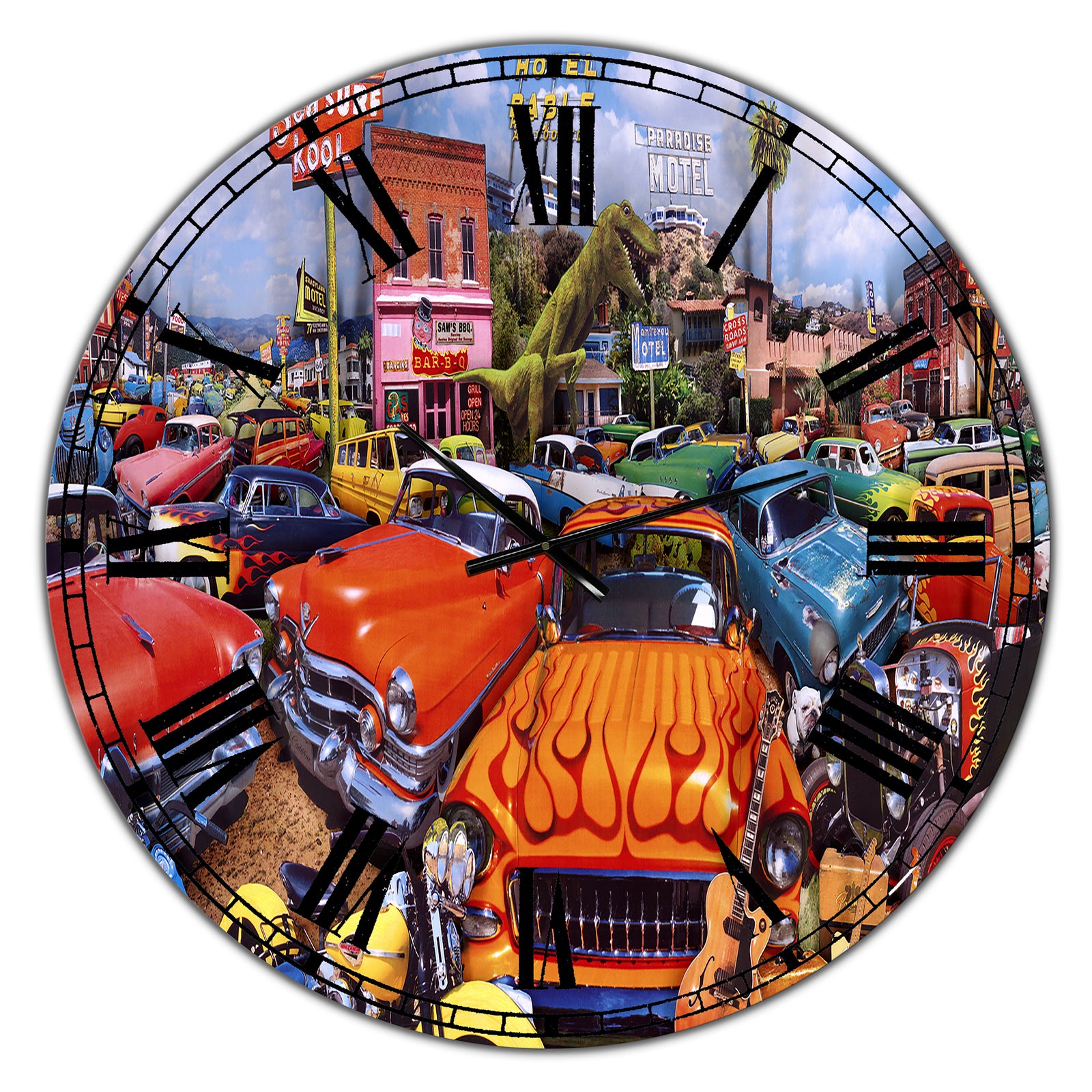 Sea Surf Drive Inn - Oversized Modern Wall Clock