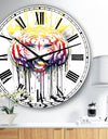 Wild Tiger Colour Rage - Large Cottage Wall Clock