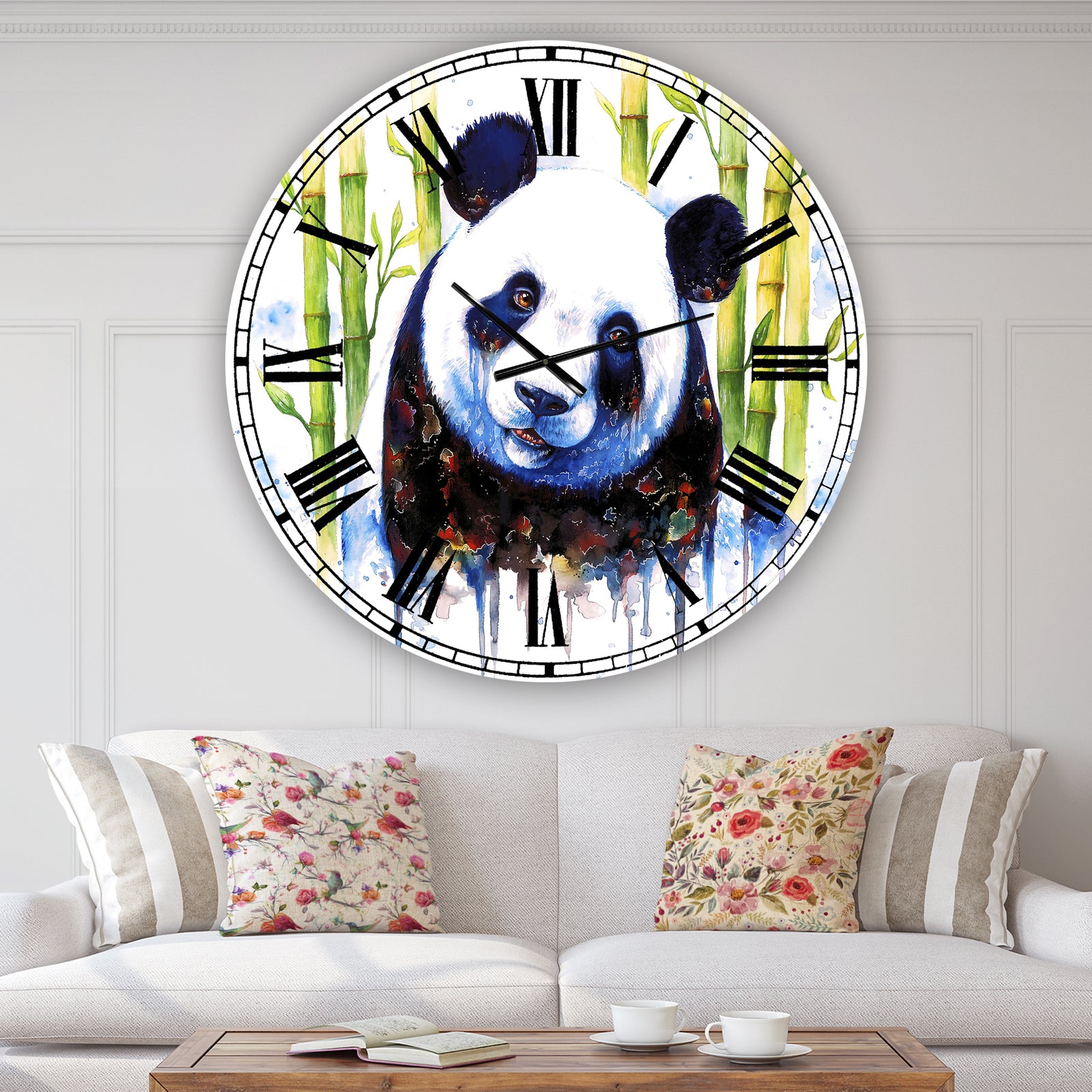Blue Ashes - Oversized Cottage Wall Clock