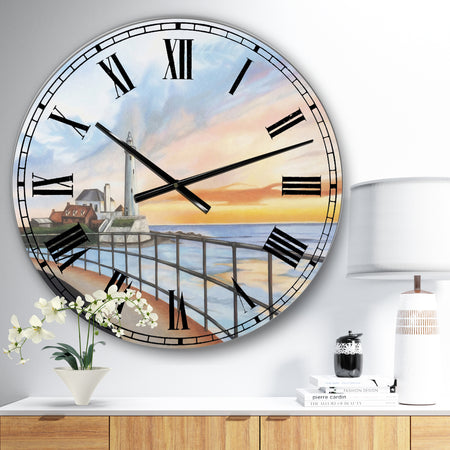 St Marys Lighthouse - Large Nautical & Coastal Wall Clock