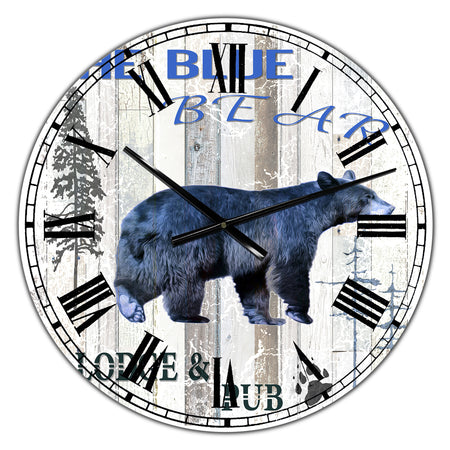 The Blue Bear - Large Cottage Wall Clock