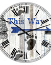 The Blue Moose - This Way II - Large Cottage Wall Clock