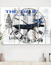 The Blue Moose - Oversized Cottage Wall Clock - 3 Panels