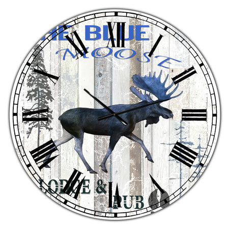 The Blue Moose - Large Cottage Wall Clock