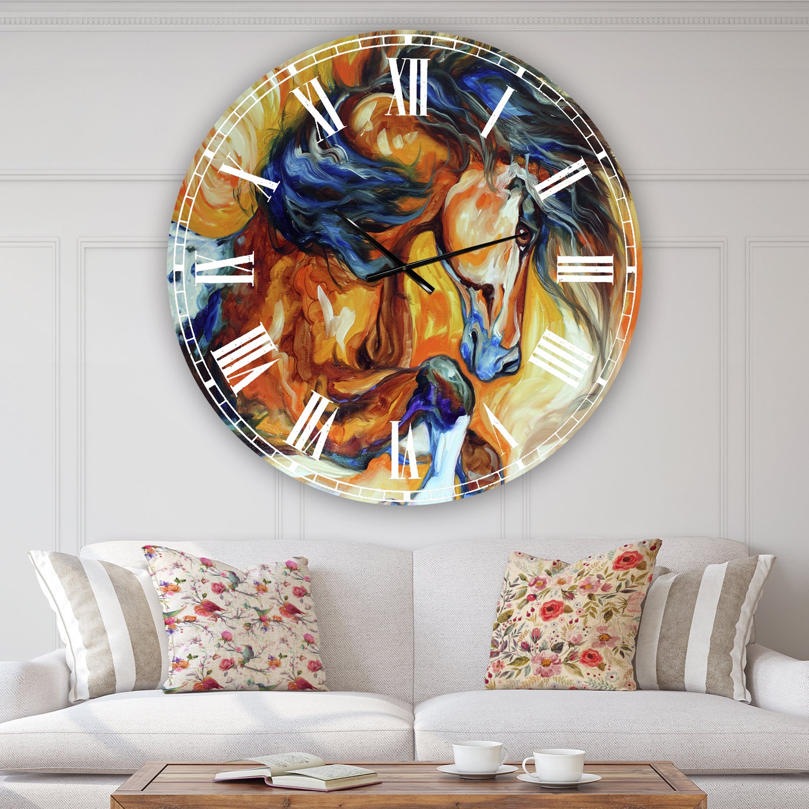 Dance Of The Wild One - Oversized Cottage Wall Clock