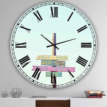 4 Thruths Of Life - Oversized Cottage Wall Clock