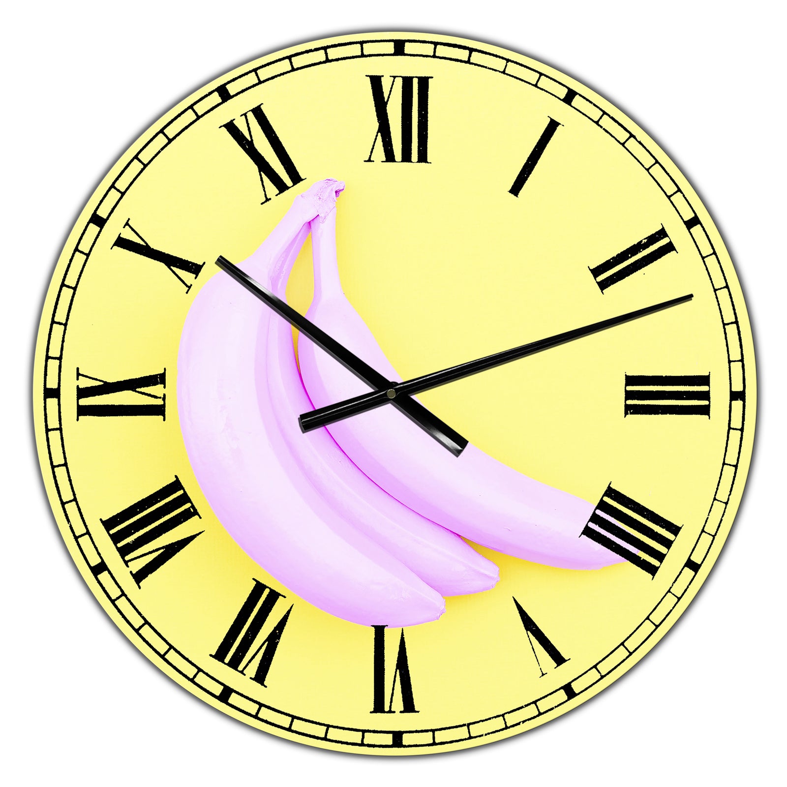 Pink Banana - Large Modern Wall Clock