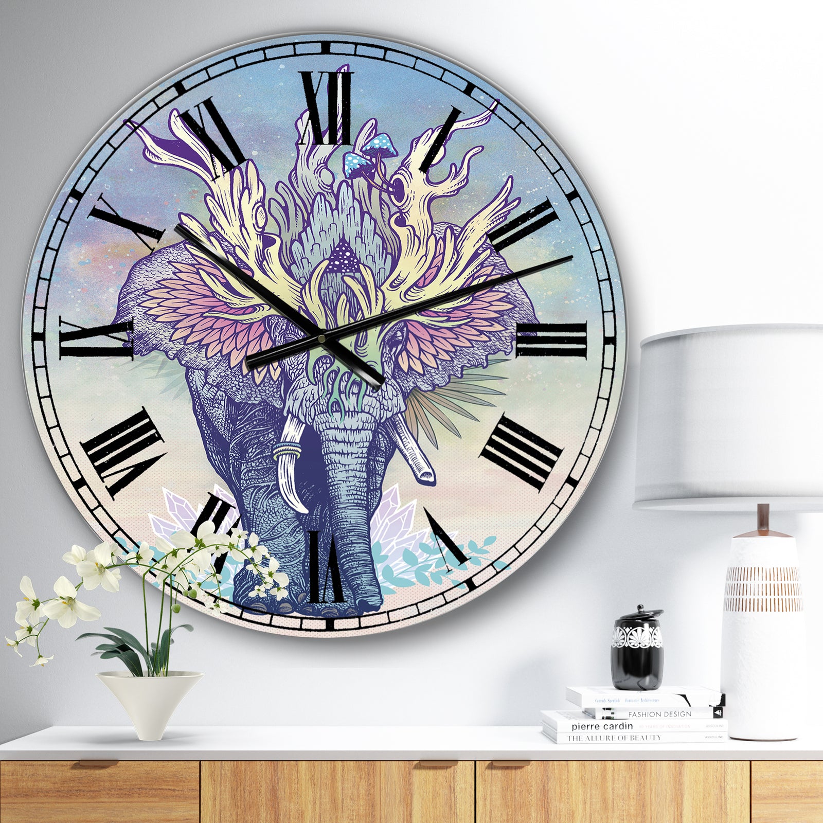 Spirit Elephant - Large Modern Wall Clock