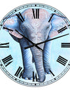 Painted Asian Elephant - Large Cottage Wall Clock