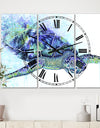 Sea Turtle - Oversized Cottage Wall Clock - 3 Panels